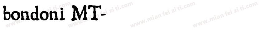 bondoni MT字体转换